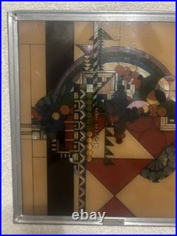 12 Frank Lloyd Wright Stained Glass Sun Catcher Abstract May Basket Fruit Bowl