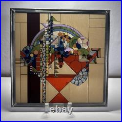 12 Frank Lloyd Wright Stained Glass Sun Catcher Abstract May Basket Fruit Bowl