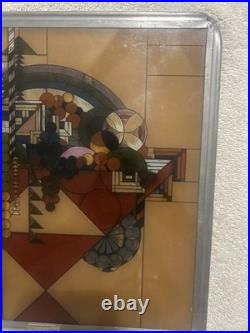 12 Frank Lloyd Wright Stained Glass Sun Catcher Abstract May Basket Fruit Bowl