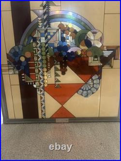 12 Frank Lloyd Wright Stained Glass Sun Catcher Abstract May Basket Fruit Bowl