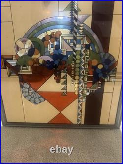 12 Frank Lloyd Wright Stained Glass Sun Catcher Abstract May Basket Fruit Bowl