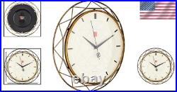 14 Frank Lloyd Wright Inspired Wall Clock Luxfer Prism Design in Bronze