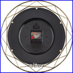 14 Frank Lloyd Wright Inspired Wall Clock Luxfer Prism Design in Bronze