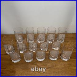 15 Frank Lloyd Wright/Miller Rogaska Highball Crystal Glass 2000 Slovenia 14oz