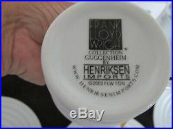 16 Pcs Frank Lloyd Wright Guggenheim By Henriksen 2003 Teapot Mug Saucer S&c