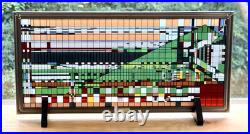 17 Frank Lloyd Wright Hillside Theatre Stain Art Glass Panel Window Sun Catcher