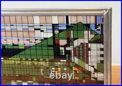 17 Frank Lloyd Wright Hillside Theatre Stain Art Glass Panel Window Sun Catcher