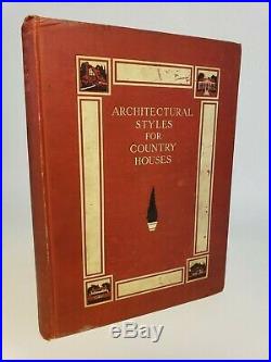 1912 Architectural Styles For Country Houses Frank Lloyd Wright Prairie Style
