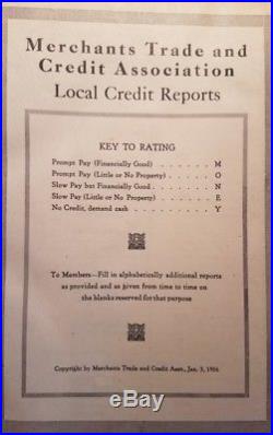 1916 Merchants Credit Report Iowa County WI Frank Lloyd Wright Spring Green Area