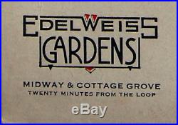 1917 EDELWEISS GARDENS Thanksgiving Menu Midway Gardens Frank Lloyd Wright