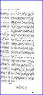 1924 Article Imperial Hotel Tokyo Japan Frank Lloyd Wright Kanto Earthquake