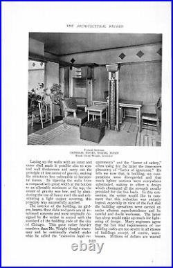 1924 Article Imperial Hotel Tokyo Japan Frank Lloyd Wright Kanto Earthquake