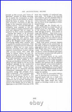 1924 Article Imperial Hotel Tokyo Japan Frank Lloyd Wright Kanto Earthquake