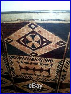 1930s African Batik Art Tree Bark Painting Attributed to Frank Lloyd Wright 54
