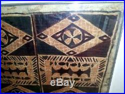 1930s African Batik Art Tree Bark Painting Attributed to Frank Lloyd Wright 54