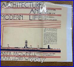 1938 Frank Lloyd Wright Architecture & Modern Life Second Edition with Dust Jacket
