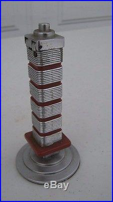 1947 Johnson's Wax Research Tower Chrome Table Lighter By Frank Lloyd Wright