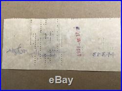 1951 Frank Lloyd Wright Signed Check Farmers State Bank Free Shipping