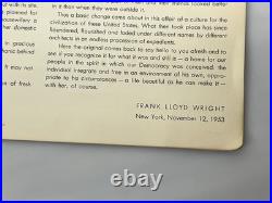 1953 Frank Lloyd Wright Rare'usonian House' Brochure Fine Architecture
