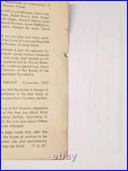 1953 Frank Lloyd Wright Rare'usonian House' Brochure Fine Architecture