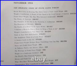 1955 HOUSE BEAUTIFUL MagazineFRANK LLOYD WRIGHT Issue 130+ WRIGHT Pages