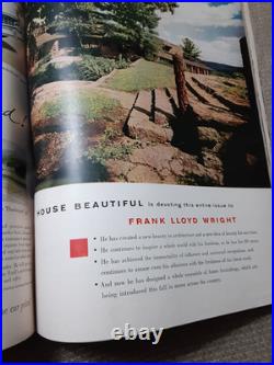 1955 HOUSE BEAUTIFUL MagazineFRANK LLOYD WRIGHT Issue 130+ WRIGHT Pages