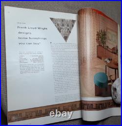 1955 HOUSE BEAUTIFUL MagazineFRANK LLOYD WRIGHT Issue 130+ WRIGHT Pages