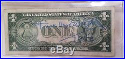 1956 Frank Lloyd Wright Original Hand Signed One Dollar Bill Autograph
