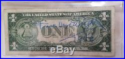 1956 Frank Lloyd Wright Original Hand Signed One Dollar Bill Autograph