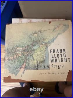 1959 Frank Lloyd Wright Book Drawings For A Living Architecture 1st Ed Book 1959 Frank Lloyd Wright Book Drawings For A Living Architecture 1st Ed Book