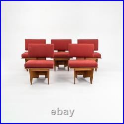 1970s Frank Lloyd Wright Stuart Richardson House Set of 5 Custom Lounge Chairs