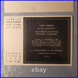 1971 Frank Lloyd Wright Unity Temple Register Nat'l Landmark Invitation + Cards