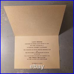 1971 Frank Lloyd Wright Unity Temple Register Nat'l Landmark Invitation + Cards
