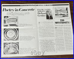 1979 Nos Guggenheim Museum Poster Art & Man Estate Vtg Frank Lloyd Wright