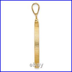 1982 1/2 oz Frank Lloyd Wright Arts Screw Top Reeded Edge Coin Bezel in 14k Gold