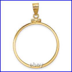 1982 1/2 oz Frank Lloyd Wright Arts Screw Top Reeded Edge Coin Bezel in 14k Gold