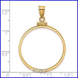 1982 1/2 oz Frank Lloyd Wright Arts Screw Top Reeded Edge Coin Bezel in 14k Gold