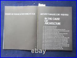 1987 In The Cause Of Architecture Frank Lloyd Wright Books Lot Of 4 Kd 8833