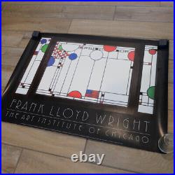 1988 Frank Lloyd Wright The Art Institute of Chicago Print Poster 35 x 26