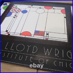 1988 Frank Lloyd Wright The Art Institute of Chicago Print Poster 35 x 26