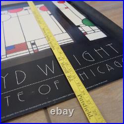 1988 Frank Lloyd Wright The Art Institute of Chicago Print Poster 35 x 26