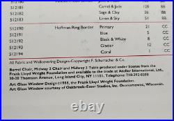 1988 Schumacher Frank Lloyd Wright Wallcovering Sample Book 10x13 144 Samples
