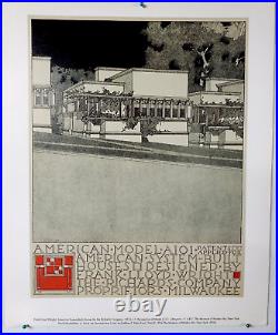 1994 Frank Lloyd Wright 6 Print Portfolio 12x15 House Prints On Stock Art-002