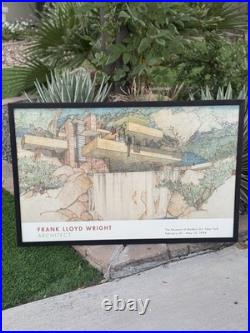 1994 Frank Lloyd Wright Architect Fallingwater New York Exhibition Poster Print