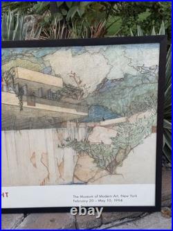 1994 Frank Lloyd Wright Architect Fallingwater New York Exhibition Poster Print