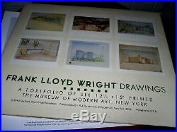 1994 Frank Lloyd Wright Drawings 6 Portfolio Prints Modern Art