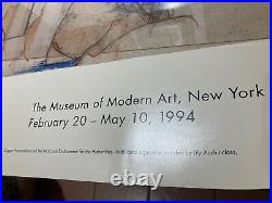 1994 Frank Lloyd Wright Fallingwater Poster Museum Of Modern Art NY 26x39