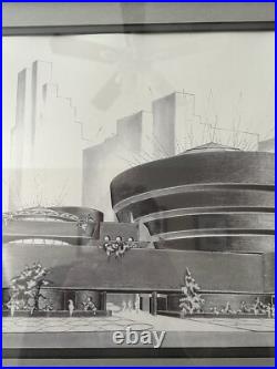 1996 Frank Lloyd Wright Guggenheim Lithograph 15x19 Authorized Galleries Print