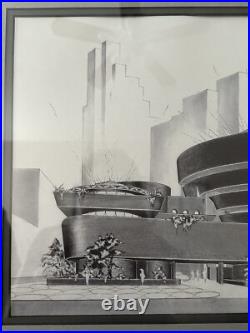 1996 Frank Lloyd Wright Guggenheim Lithograph 15x19 Authorized Galleries Print