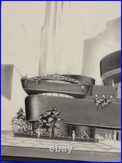 1996 Frank Lloyd Wright Guggenheim Lithograph 15x19 Authorized Galleries Print